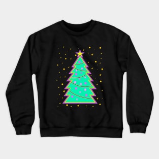 Neon Christmas Tree Crewneck Sweatshirt